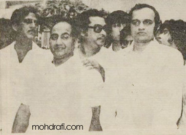 Mohd Rafi with Kishore Kumar and Kalyanji