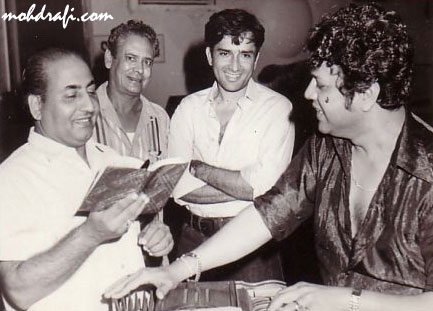 Mohd Rafi with Jaikishen and Shashi Kapoor