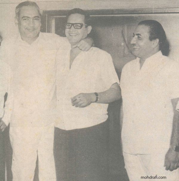 Mohd Rafi with O.P.Nayyar and Guru Dutt