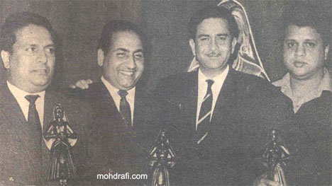 Rafi Sahab with Shankar-Jaikishan and Raj Kapoor