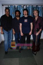 Sandeep Chowta with leading musicians drummer Virgil Donati and guitarist Brett Garsed at musical event in St Andrews on 8th August 2008 (4).JPG