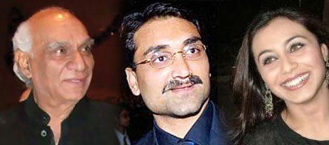 Yash Chopra, Aditya Chopra and Rani Mukherjee