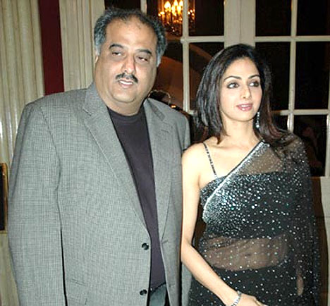 Sridevi with her husband, Boney Kapoor