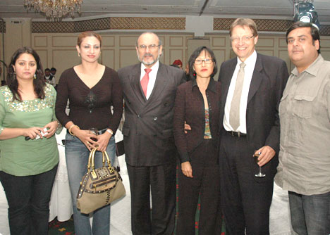 Rahul Mittra (Brandsmith) with wife & Ambassadors of Peru & Sweden at the jazz concert in capital