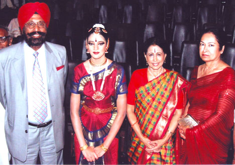 Pooja Pillai with Mr. H.S. Nag (M.D. of H.S. Nag & Associates Pvt. Ltd.), Mrs. Nag and Guest