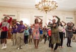 US First Lady Michelle Obama joins students for a Bollywood Dance Clinic in the State Dining Room of the White House Tuesday_5279ddc0de46d.JPG